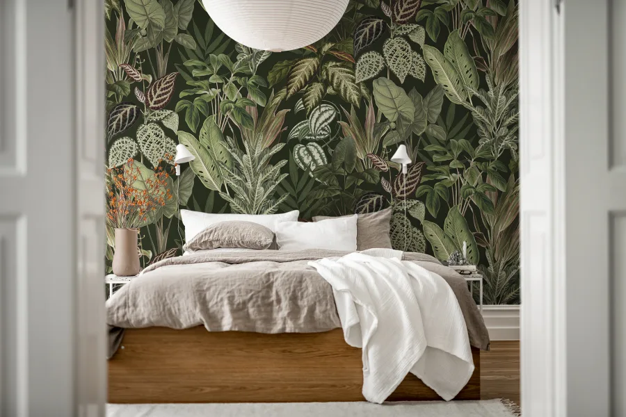 Een ontwerper fotografeert de natuur als inspiratie. Behang van Rebel Walls.